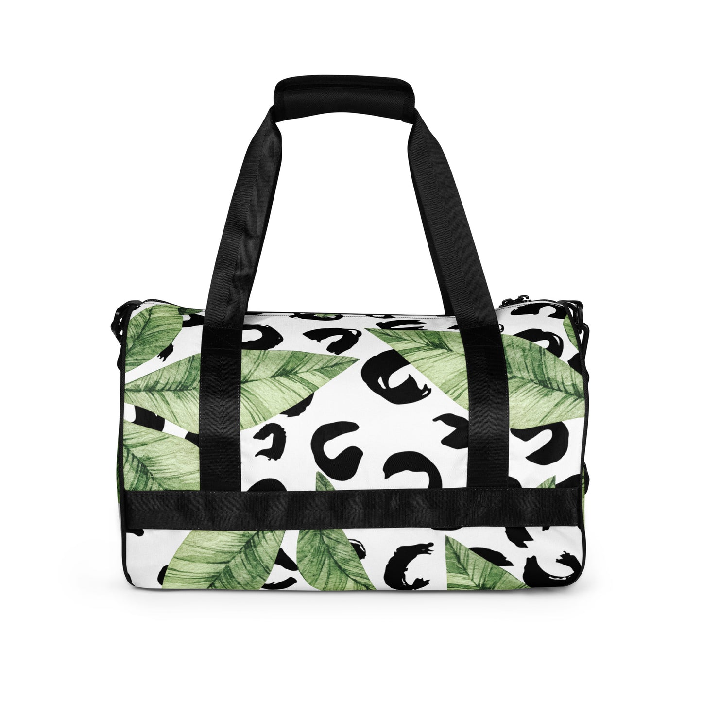 Leafy Leopard Print Duffle Bag