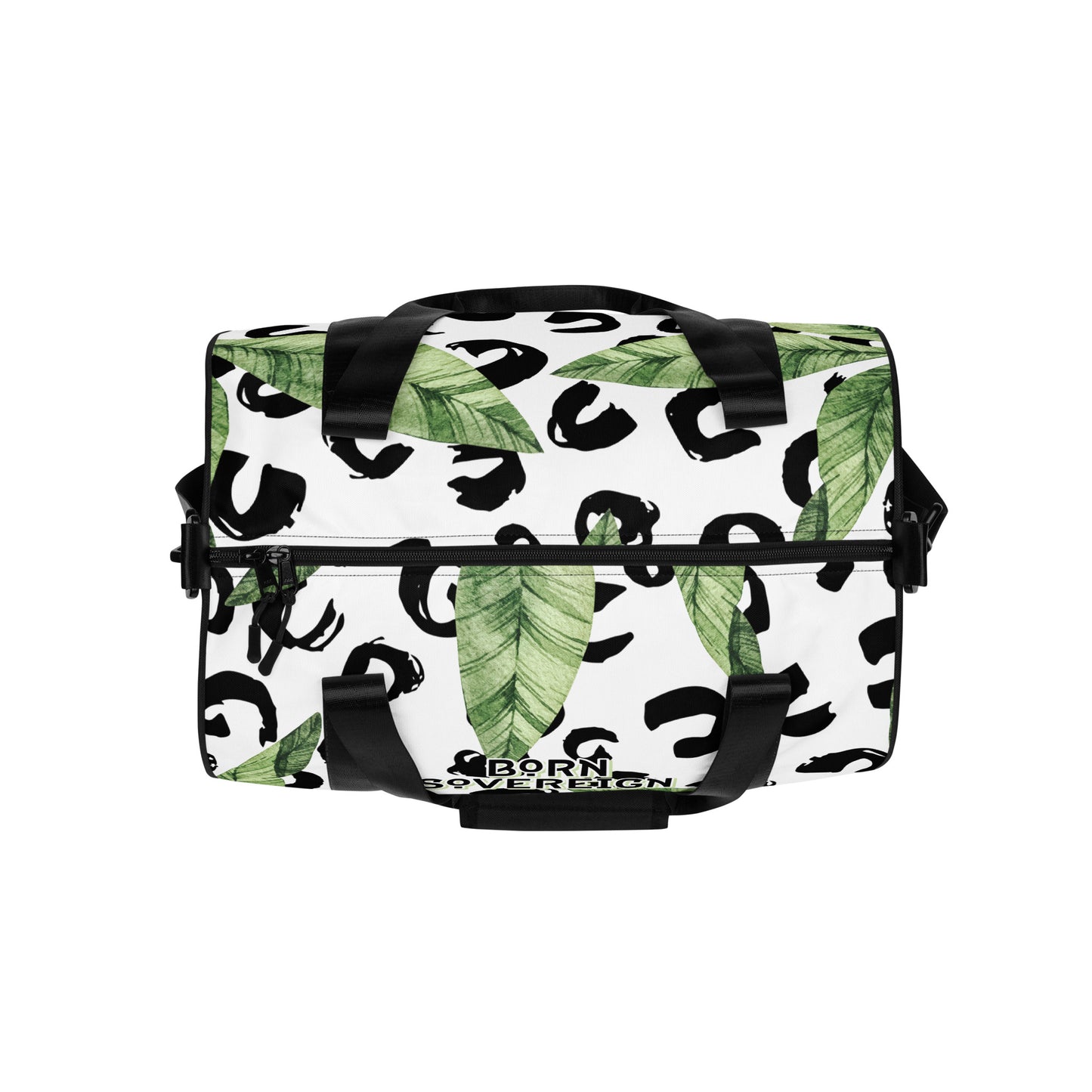 Leafy Leopard Print Duffle Bag