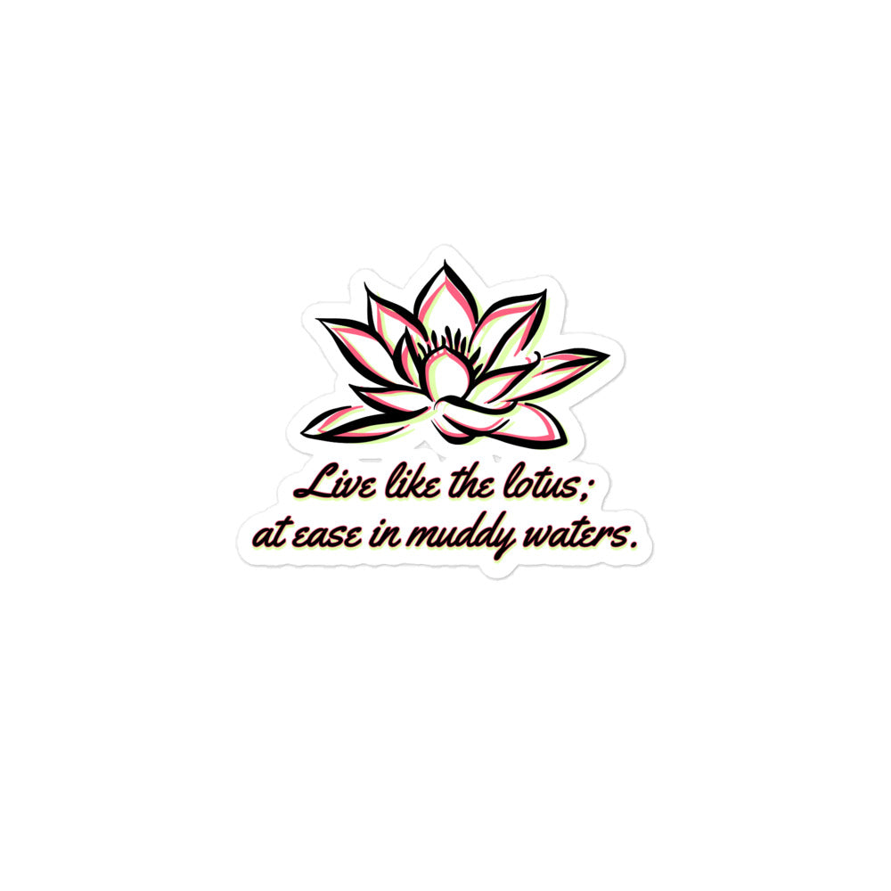 Zen Proverb - Lotus Quote Sticker