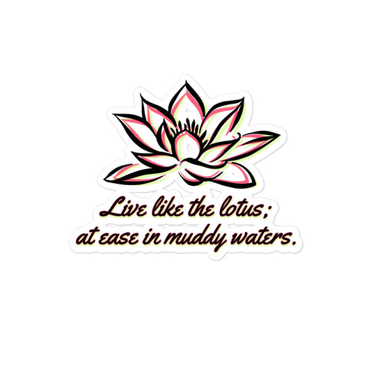 Zen Proverb - Lotus Quote Sticker