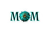 Floral MOM Teal Bubble-free sticker