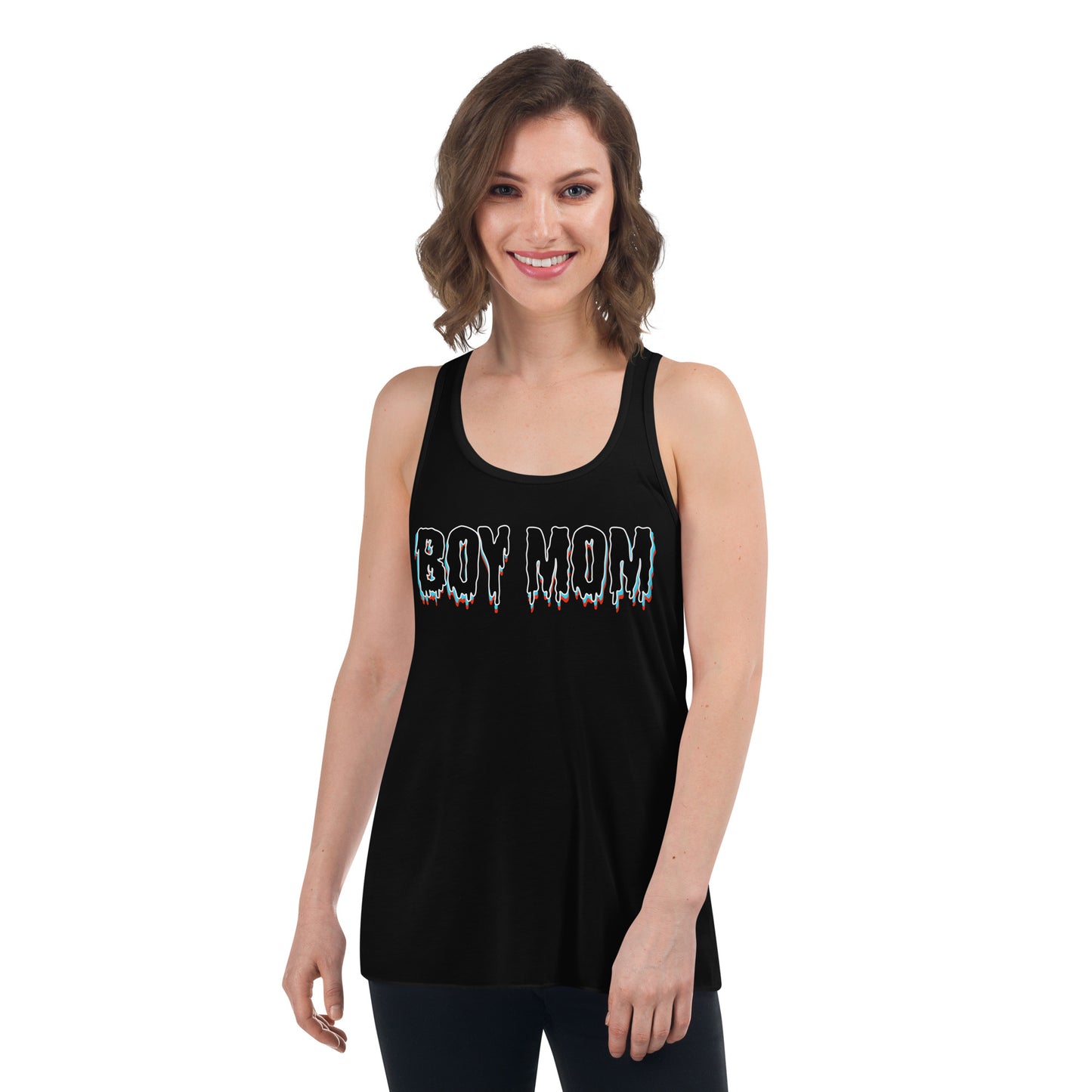 Boy Mom - Women's Flowy Racerback Tank