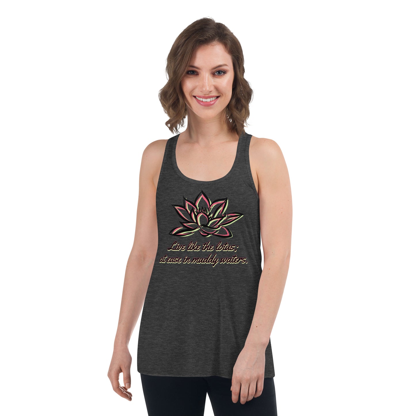 The Lotus - Women's Flowy Racerback Tank