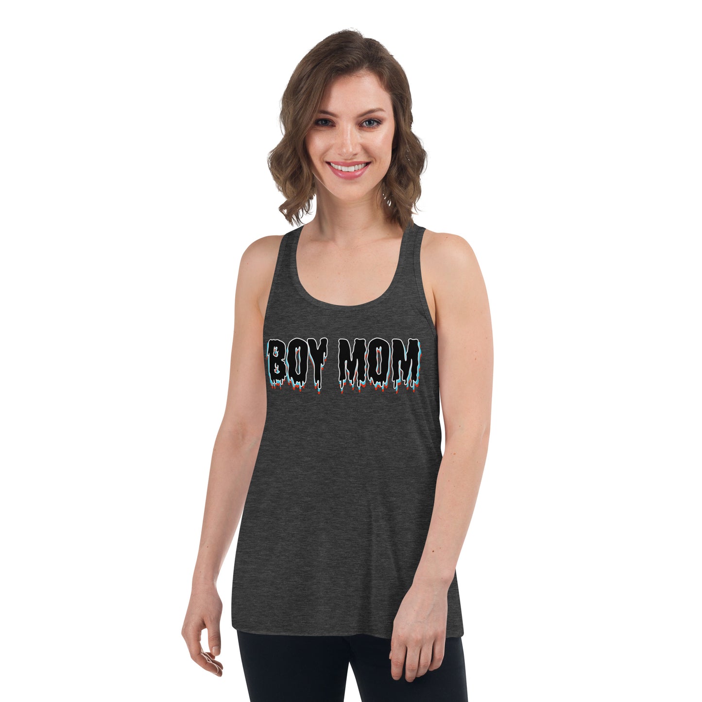 Boy Mom - Women's Flowy Racerback Tank