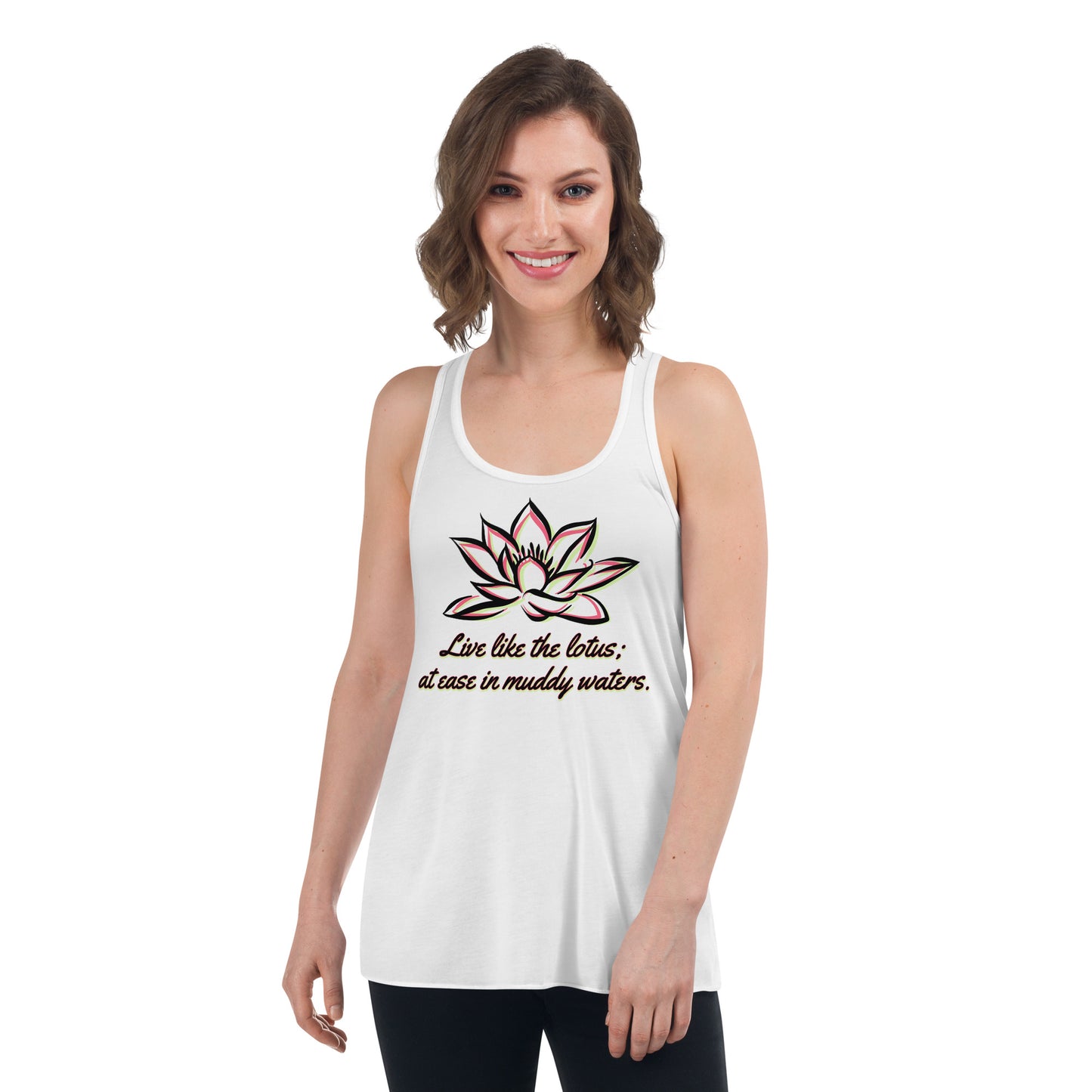 The Lotus - Women's Flowy Racerback Tank