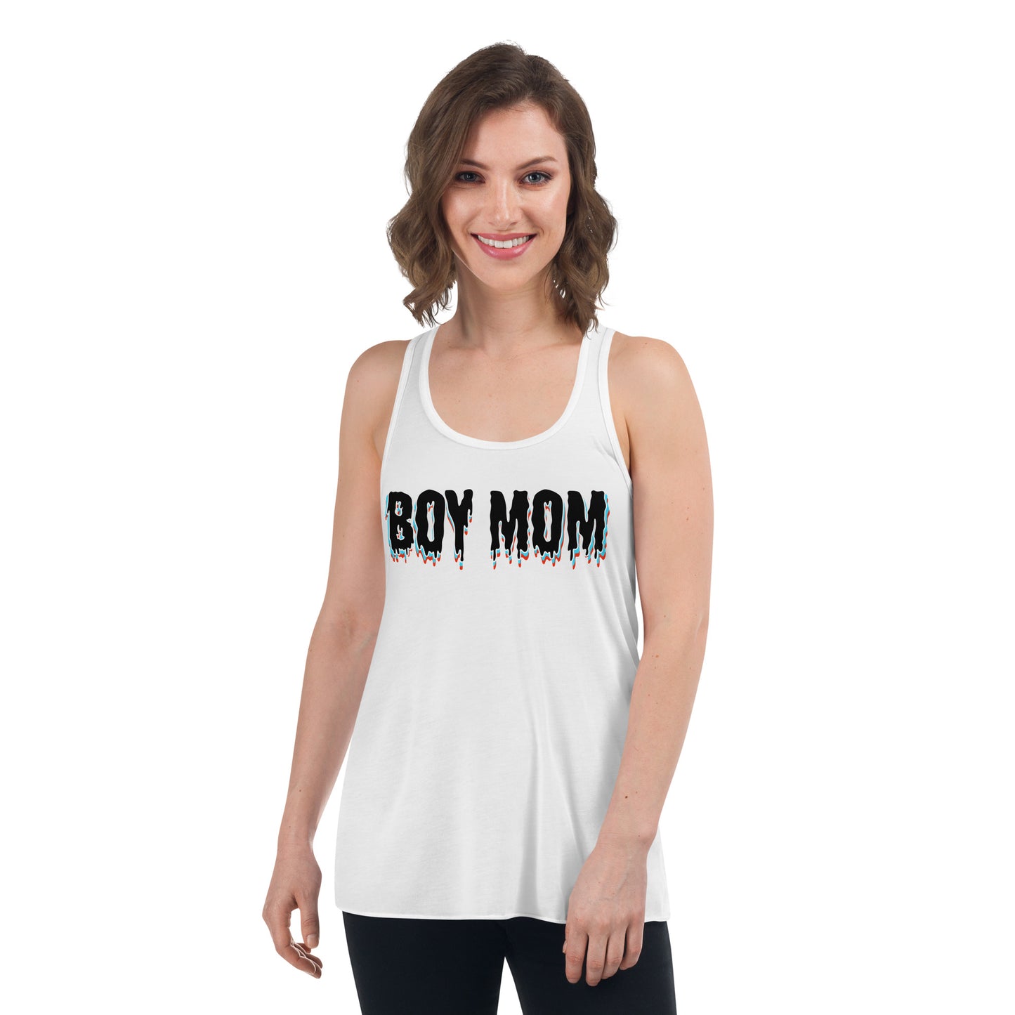 Boy Mom - Women's Flowy Racerback Tank